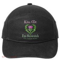 St. Patricks Day Funny Scottish Kiss Me Im Scottish 7-Panel Snapback Hat