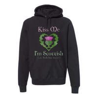 St. Patricks Day Funny Scottish Kiss Me Im Scottish Premium Hoodie