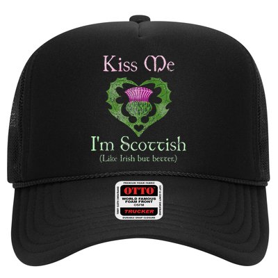 St. Patricks Day Funny Scottish Kiss Me Im Scottish Trucker Hat