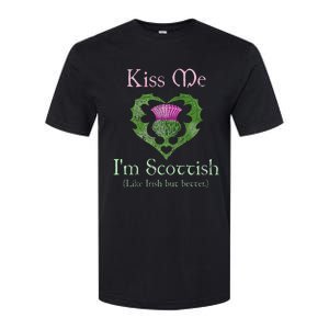 St. Patricks Day Funny Scottish Kiss Me Im Scottish Softstyle CVC T-Shirt