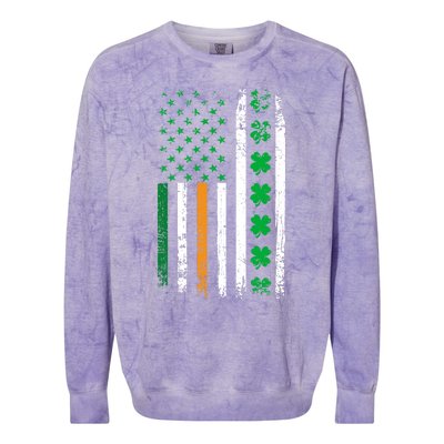 St. Patrick’s Day Shamrock Flag Colorblast Crewneck Sweatshirt