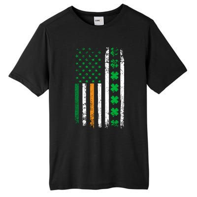 St. Patrick’s Day Shamrock Flag Tall Fusion ChromaSoft Performance T-Shirt