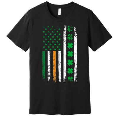 St. Patrick’s Day Shamrock Flag Premium T-Shirt