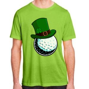 St Patricks Day Golf Lucky Leprechaun Shamrock Clovers Gift Adult ChromaSoft Performance T-Shirt