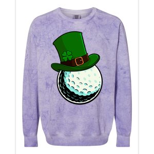 St Patricks Day Golf Lucky Leprechaun Shamrock Clovers Gift Colorblast Crewneck Sweatshirt