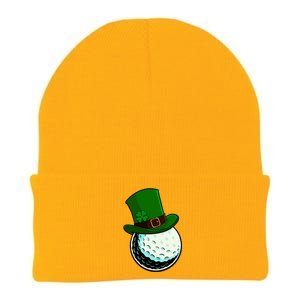 St Patricks Day Golf Lucky Leprechaun Shamrock Clovers Gift Knit Cap Winter Beanie