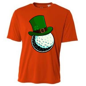 St Patricks Day Golf Lucky Leprechaun Shamrock Clovers Gift Cooling Performance Crew T-Shirt