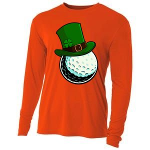 St Patricks Day Golf Lucky Leprechaun Shamrock Clovers Gift Cooling Performance Long Sleeve Crew