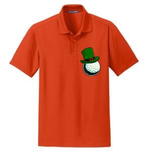 St Patricks Day Golf Lucky Leprechaun Shamrock Clovers Gift Dry Zone Grid Polo