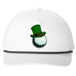 St Patricks Day Golf Lucky Leprechaun Shamrock Clovers Gift Snapback Five-Panel Rope Hat