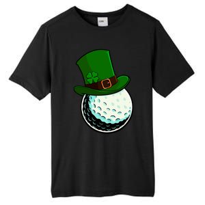 St Patricks Day Golf Lucky Leprechaun Shamrock Clovers Gift Tall Fusion ChromaSoft Performance T-Shirt