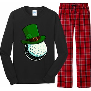 St Patricks Day Golf Lucky Leprechaun Shamrock Clovers Gift Long Sleeve Pajama Set