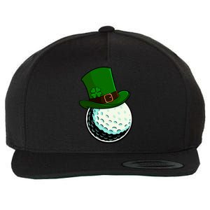 St Patricks Day Golf Lucky Leprechaun Shamrock Clovers Gift Wool Snapback Cap