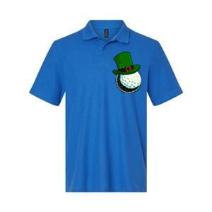 St Patricks Day Golf Lucky Leprechaun Shamrock Clovers Gift Softstyle Adult Sport Polo