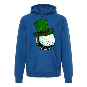 St Patricks Day Golf Lucky Leprechaun Shamrock Clovers Gift Premium Hoodie