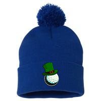 St Patricks Day Golf Lucky Leprechaun Shamrock Clovers Gift Pom Pom 12in Knit Beanie