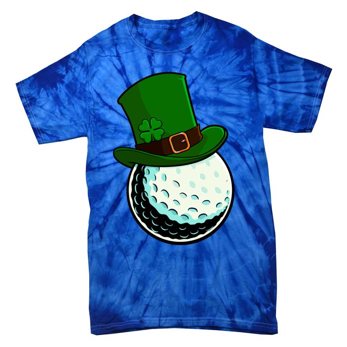 St Patricks Day Golf Lucky Leprechaun Shamrock Clovers Gift Tie-Dye T-Shirt