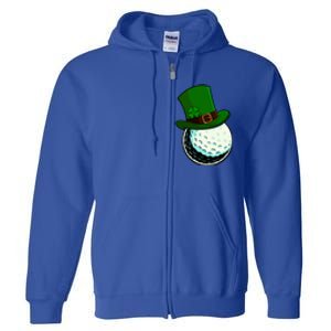 St Patricks Day Golf Lucky Leprechaun Shamrock Clovers Gift Full Zip Hoodie