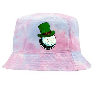 St Patricks Day Golf Lucky Leprechaun Shamrock Clovers Gift Tie-Dyed Bucket Hat