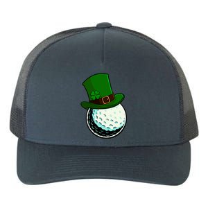 St Patricks Day Golf Lucky Leprechaun Shamrock Clovers Gift Yupoong Adult 5-Panel Trucker Hat