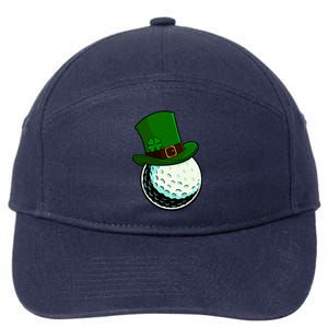 St Patricks Day Golf Lucky Leprechaun Shamrock Clovers Gift 7-Panel Snapback Hat