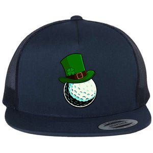 St Patricks Day Golf Lucky Leprechaun Shamrock Clovers Gift Flat Bill Trucker Hat