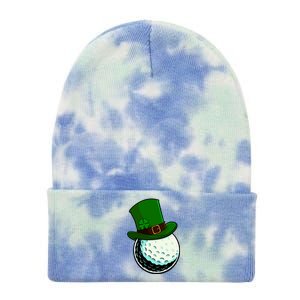 St Patricks Day Golf Lucky Leprechaun Shamrock Clovers Gift Tie Dye 12in Knit Beanie