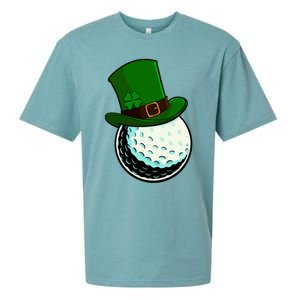 St Patricks Day Golf Lucky Leprechaun Shamrock Clovers Gift Sueded Cloud Jersey T-Shirt