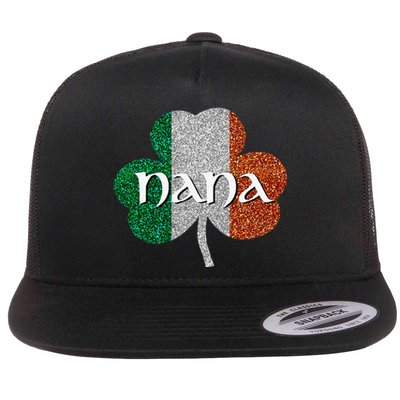 Saint Patrick's Day Nana Fun Grandmother Gift Flat Bill Trucker Hat