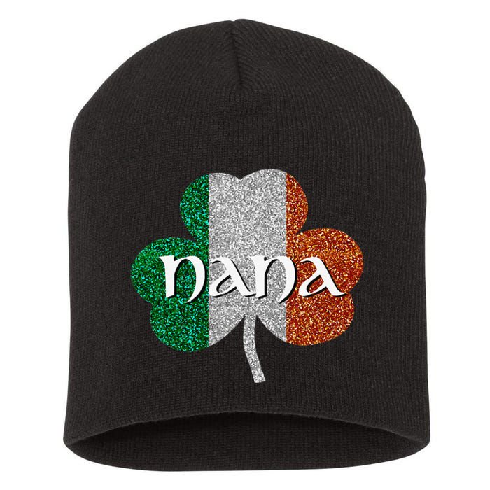 Saint Patrick's Day Nana Fun Grandmother Gift Short Acrylic Beanie