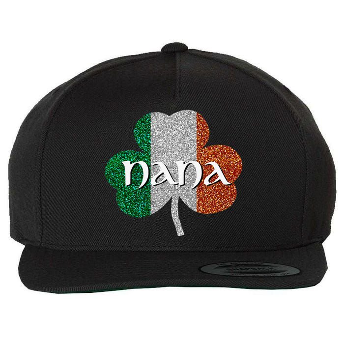 Saint Patrick's Day Nana Fun Grandmother Gift Wool Snapback Cap