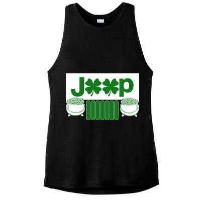 St Patrick's Day Shamrock Grille Ladies PosiCharge Tri-Blend Wicking Tank