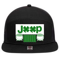 St Patrick's Day Shamrock Grille 7 Panel Mesh Trucker Snapback Hat