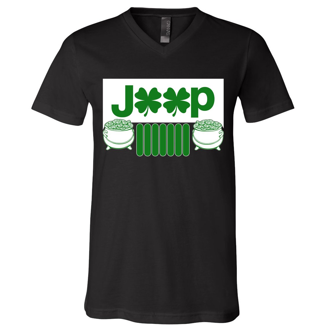 St Patrick's Day Shamrock Grille V-Neck T-Shirt