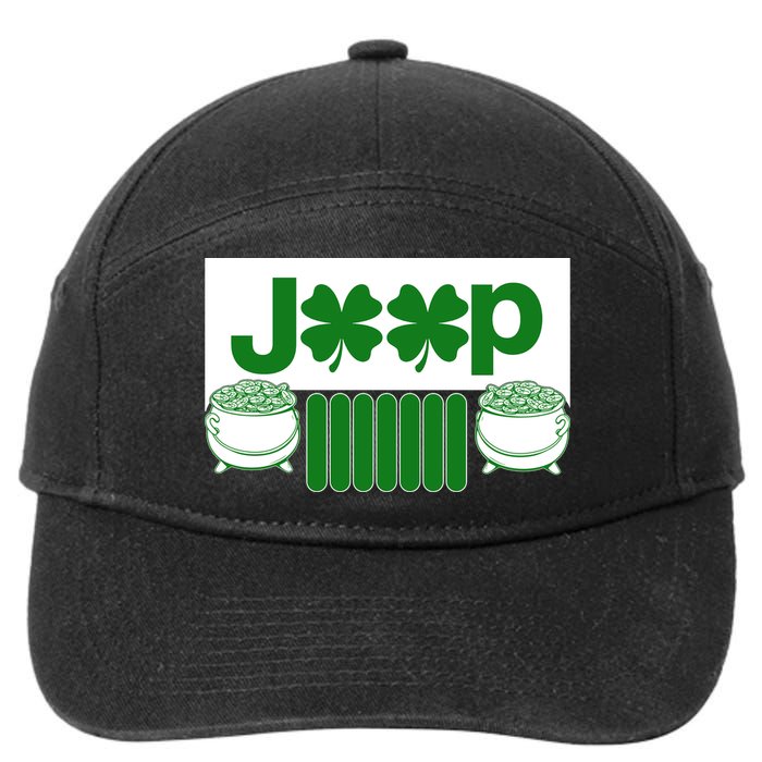 St Patrick's Day Shamrock Grille 7-Panel Snapback Hat