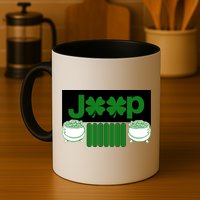 St Patrick's Day Shamrock Grille Mug