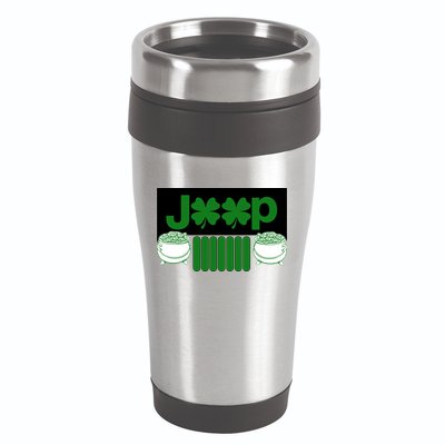 St Patrick's Day Shamrock Grille 16oz Travel Tumbler