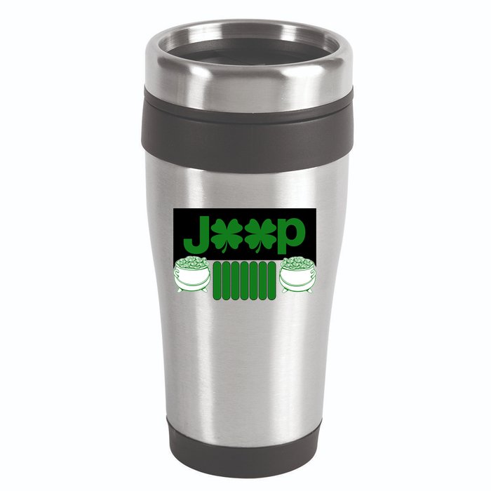 St Patrick's Day Shamrock Grille 16oz Travel Tumbler