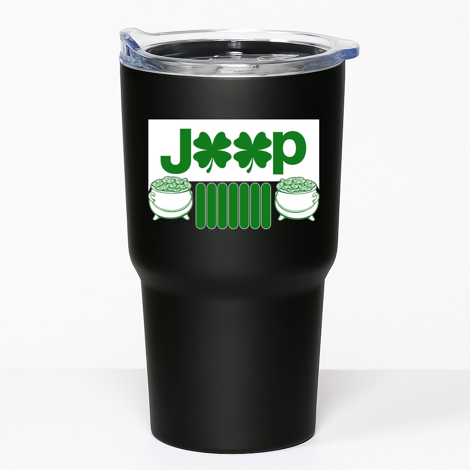 St Patrick's Day Shamrock Grille Tumbler