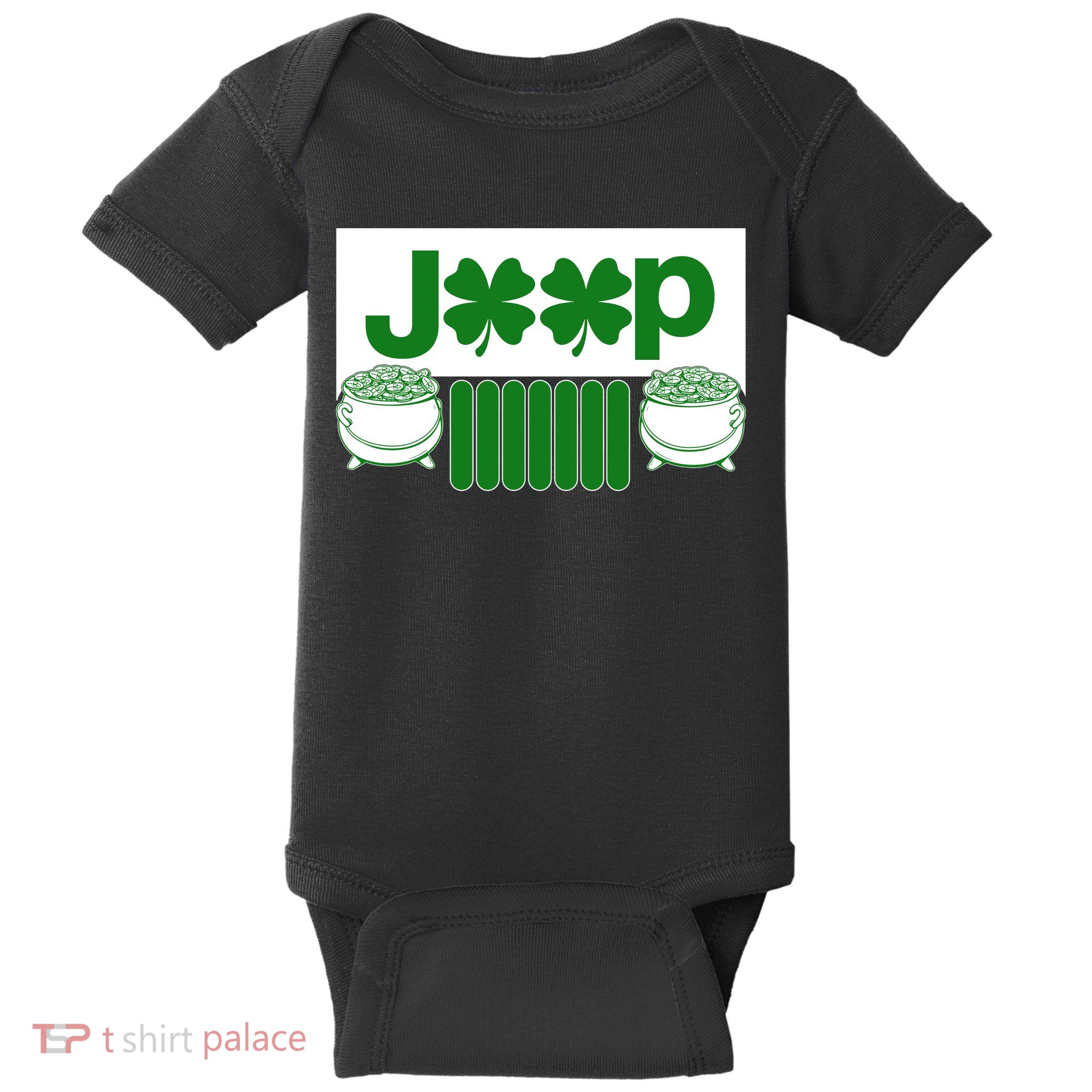 St Patrick's Day Shamrock Grille Baby Bodysuit