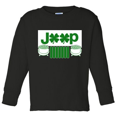 St Patrick's Day Shamrock Grille Toddler Long Sleeve Shirt