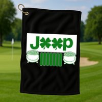 St Patrick's Day Shamrock Grille Golf Towel