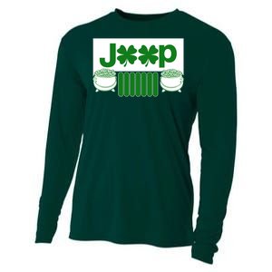 St Patrick's Day Shamrock Grille Cooling Performance Long Sleeve Crew