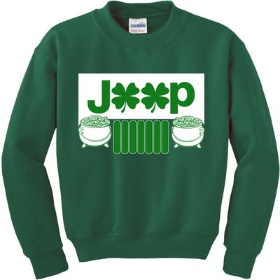 St Patrick's Day Shamrock Grille Kids Sweatshirt