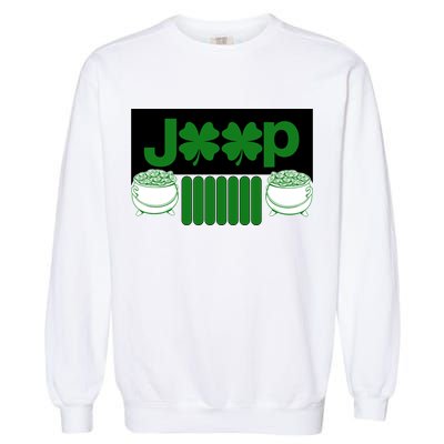 St Patrick's Day Shamrock Grille Garment-Dyed Sweatshirt