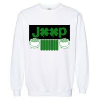 St Patrick's Day Shamrock Grille Garment-Dyed Sweatshirt