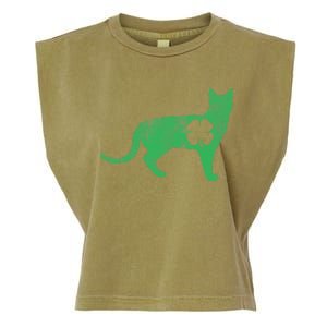 St Patrick's Day Shamrock Cat Irish Catrick's Catty's Garment-Dyed Women's Muscle Tee