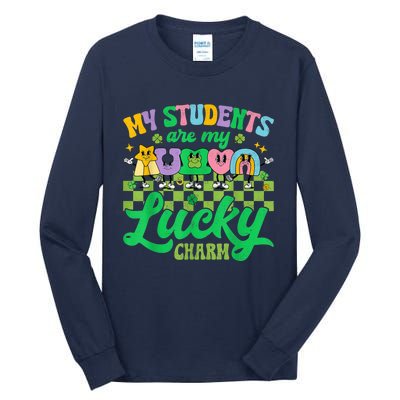 St Patricks Day Teacher Shirt My Students Are My Lucky Charm Tall Long Sleeve T-Shirt