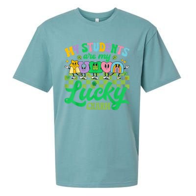 St Patricks Day Teacher Shirt My Students Are My Lucky Charm Sueded Cloud Jersey T-Shirt