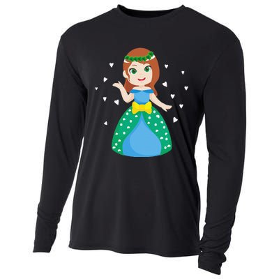 Saint Patrick's Day Holiday Cute Graphic Irish Princess Gift Cooling Performance Long Sleeve Crew